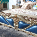 french European king leather bed furniture